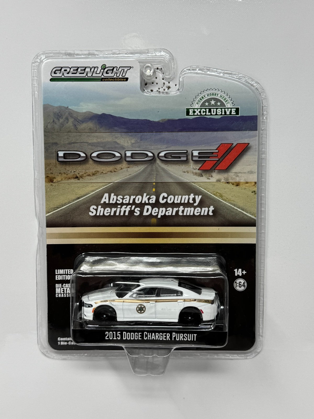 Greenlight Dodge 2015 Dodge Charger Absaroka Sheriff's Department 1:64 Diecast