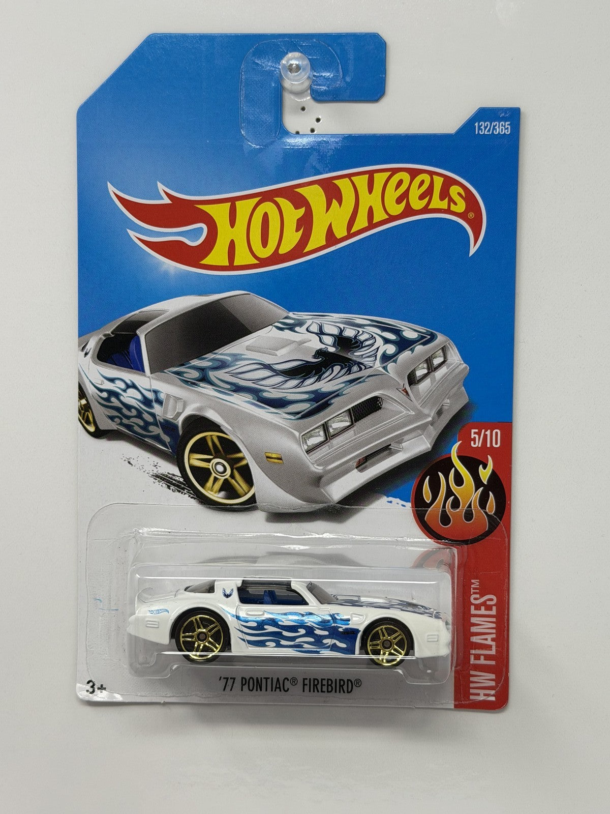 Hot Wheels HW Flames 1977 Pontiac Firebird 1:64 Diecast White