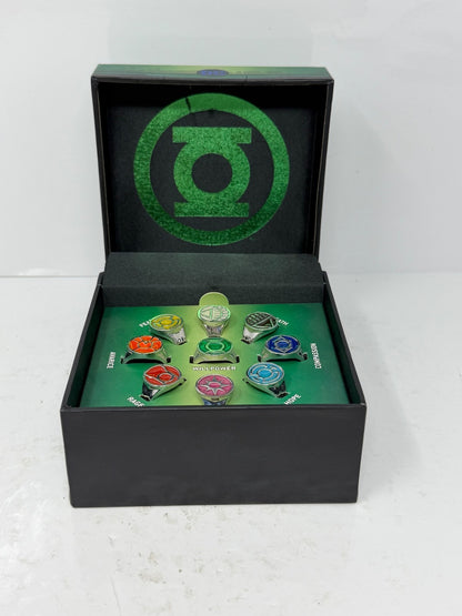 DC Green Lantern Emotional Spectrum 9-Ring Set Adjustable Collector Box