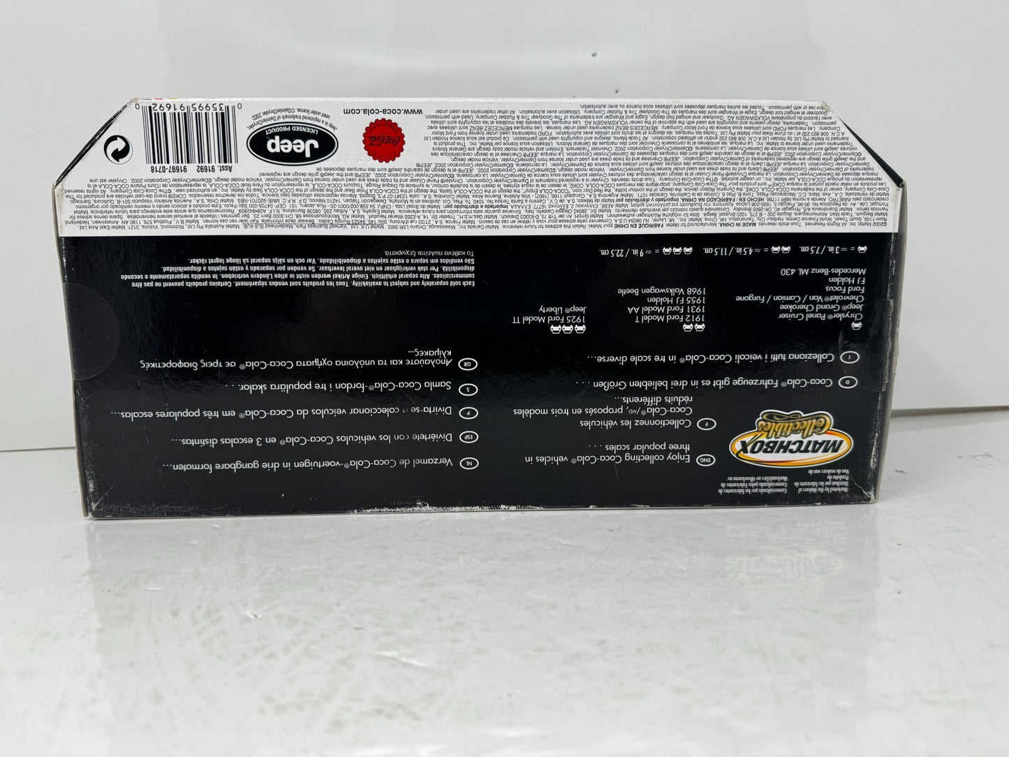 Matchbox Collectibles Coca-Cola 2002 Jeep Liberty 1:18 Diecast