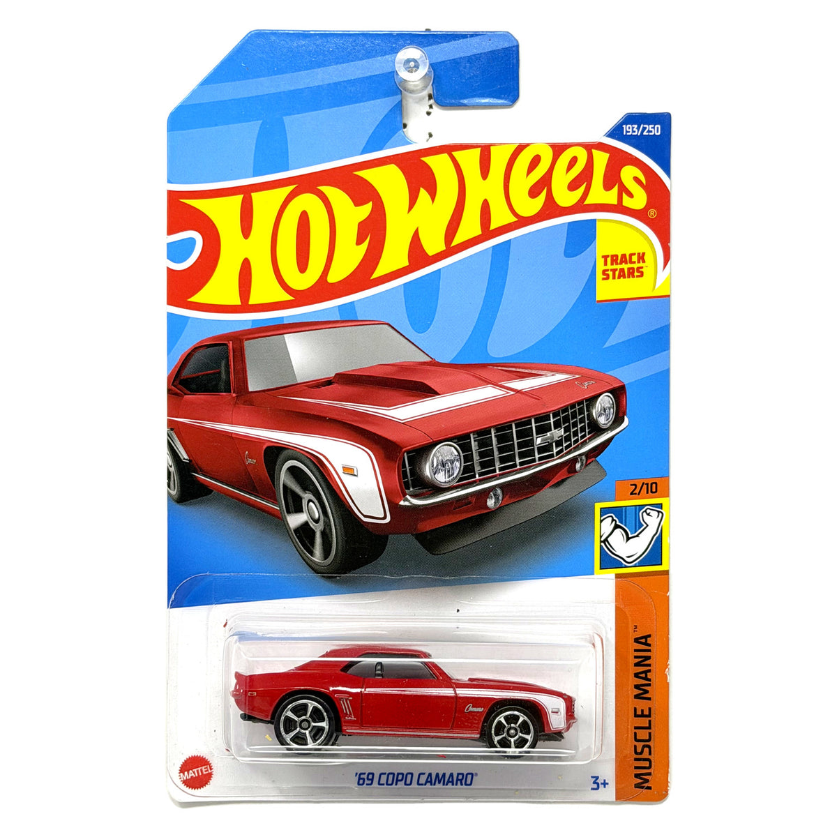 Hot Wheels Muscle Mania 1969 Chevrolet COPO Camaro 1:64 Diecast Red