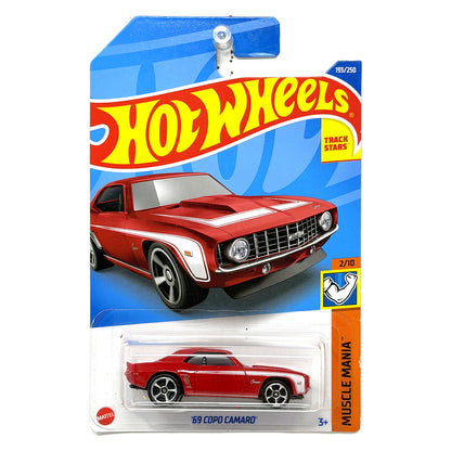 Hot Wheels Muscle Mania 1969 Chevrolet COPO Camaro 1:64 Diecast Red
