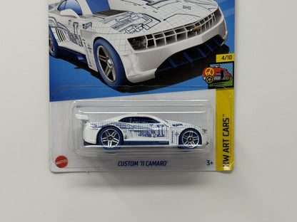 Hot Wheels HW Art Cars Custom 2011 Chevrolet Camaro 1:64 Diecast White USA Card