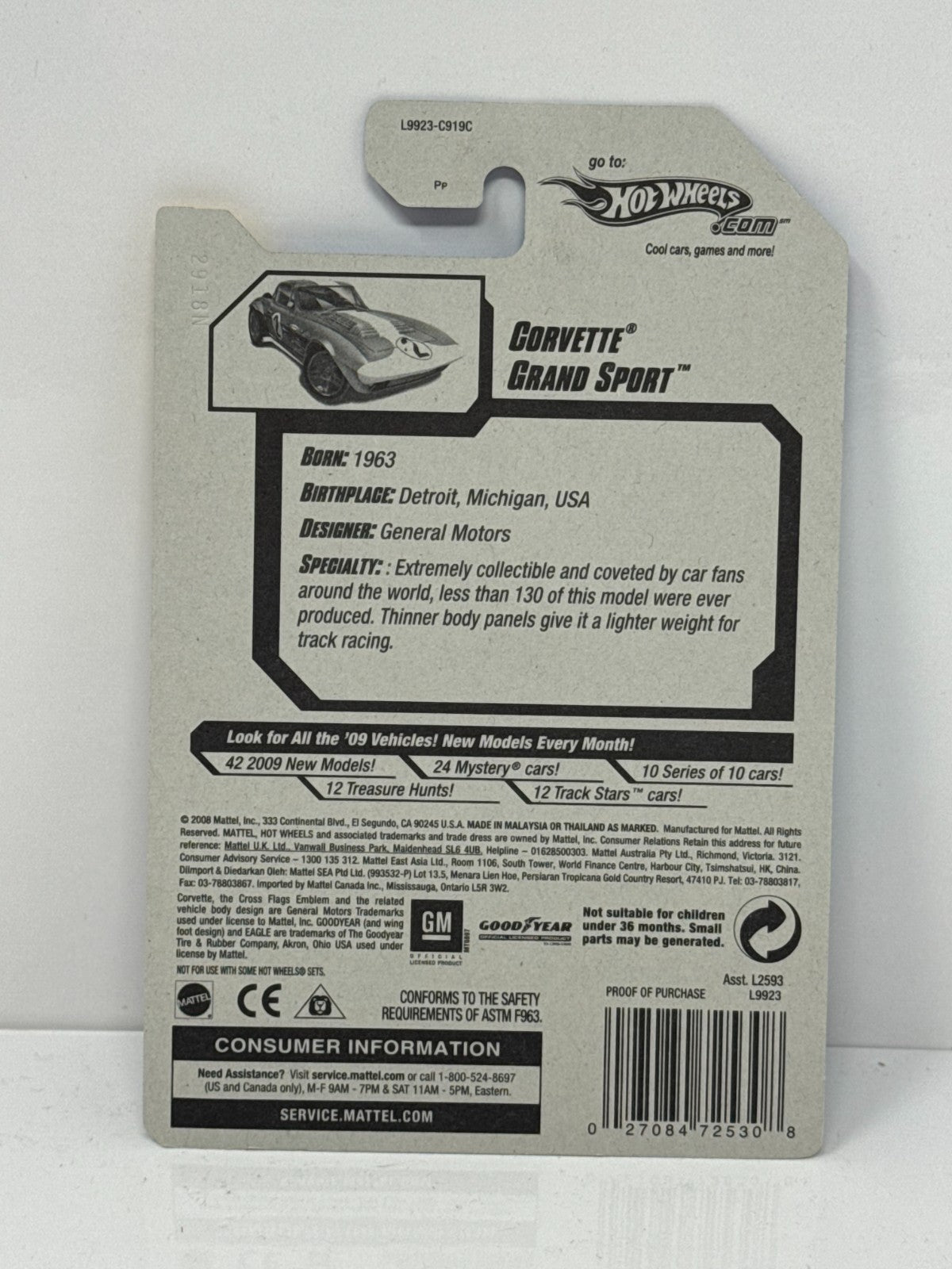 Hot Wheels 2008 New Models Chevy Corvette Grand Sport 164 Diecast Factory Sealed