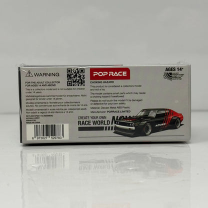 Pop Race PR64 Nissan Skyline KPGC110 Kenmeri Advan Livery 1:64 Diecast