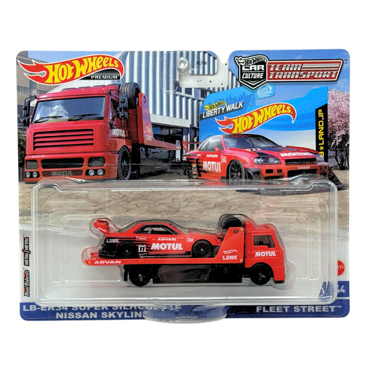 Hot Wheels Premium Team Transport #44 Nissan Skyline & Fleet Street 1:64 Diecast