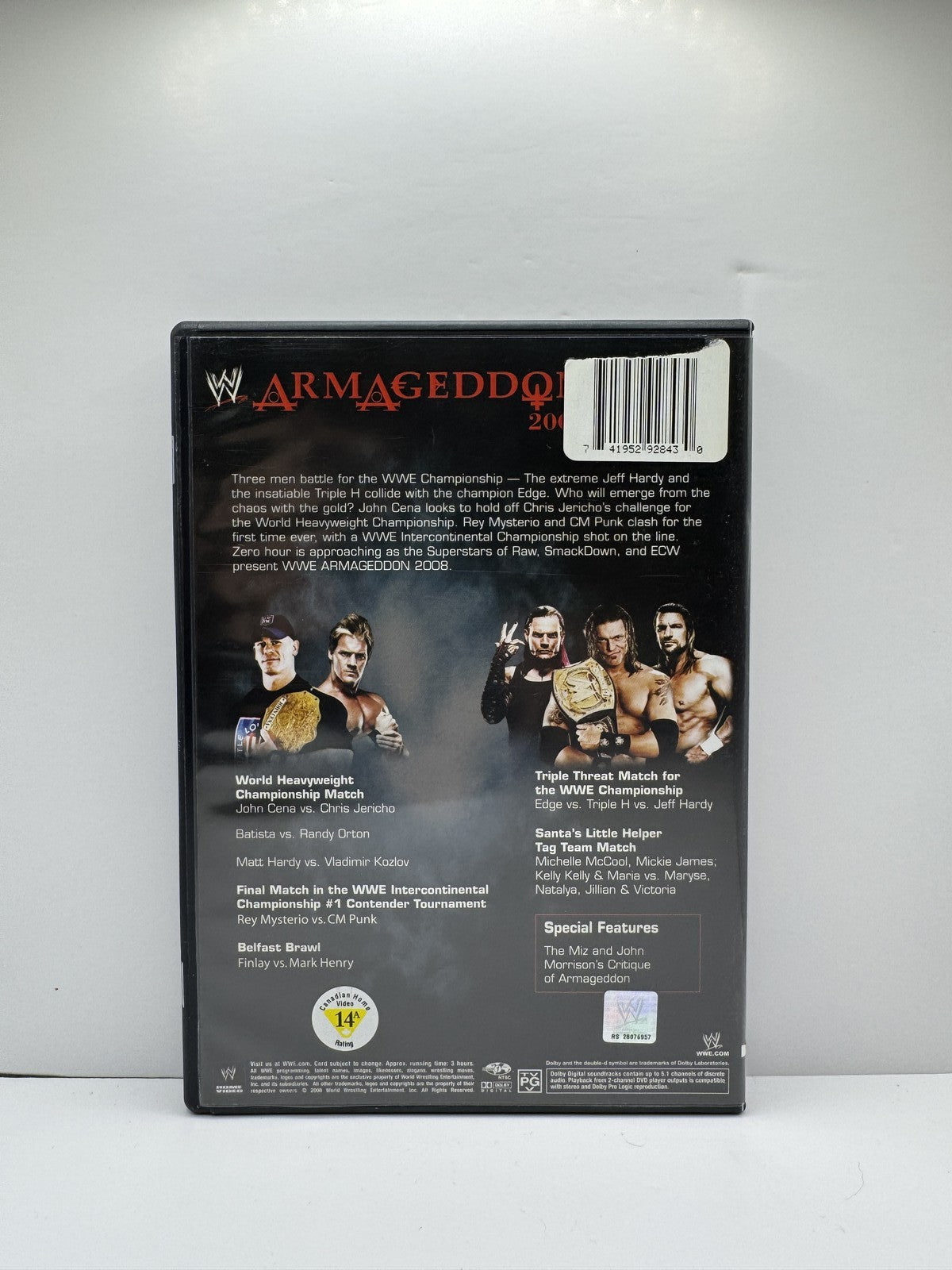 WWE Armageddon 2008 (DVD) WWE Wrestling