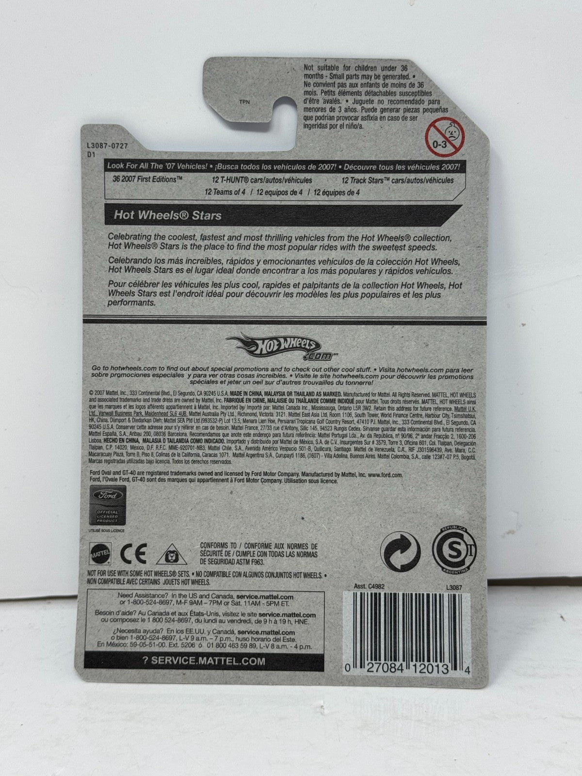Hot Wheels Stars Ford GT-40 1:64 Diecast Gray