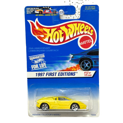Hot Wheels First Editions Lamborghini Countach 1:64 Diecast Yellow