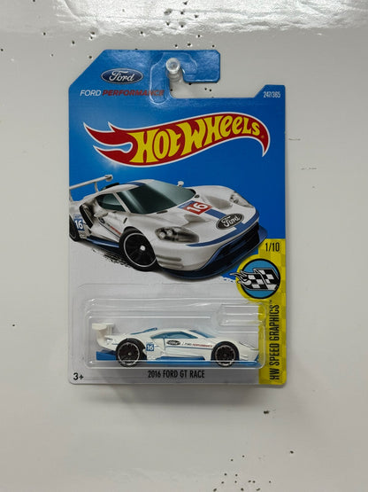 Hot Wheels HW Speed Graphics 2016 Ford GT Race 1:64 Diecast BASE ERROR