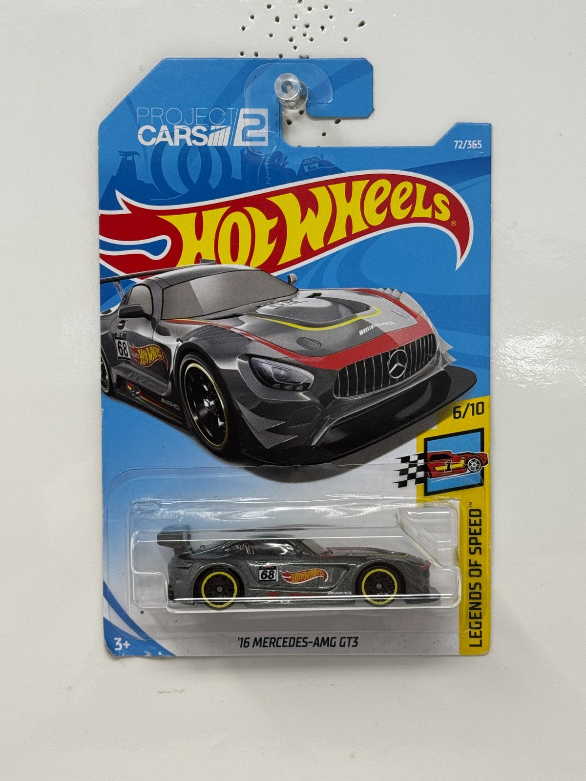 Hot Wheels Legends of Speed 2016 Mercedes-AMG GT3 1:64 Diecast Gray