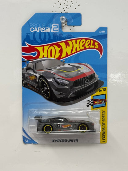 Hot Wheels Legends of Speed 2016 Mercedes-AMG GT3 1:64 Diecast Gray