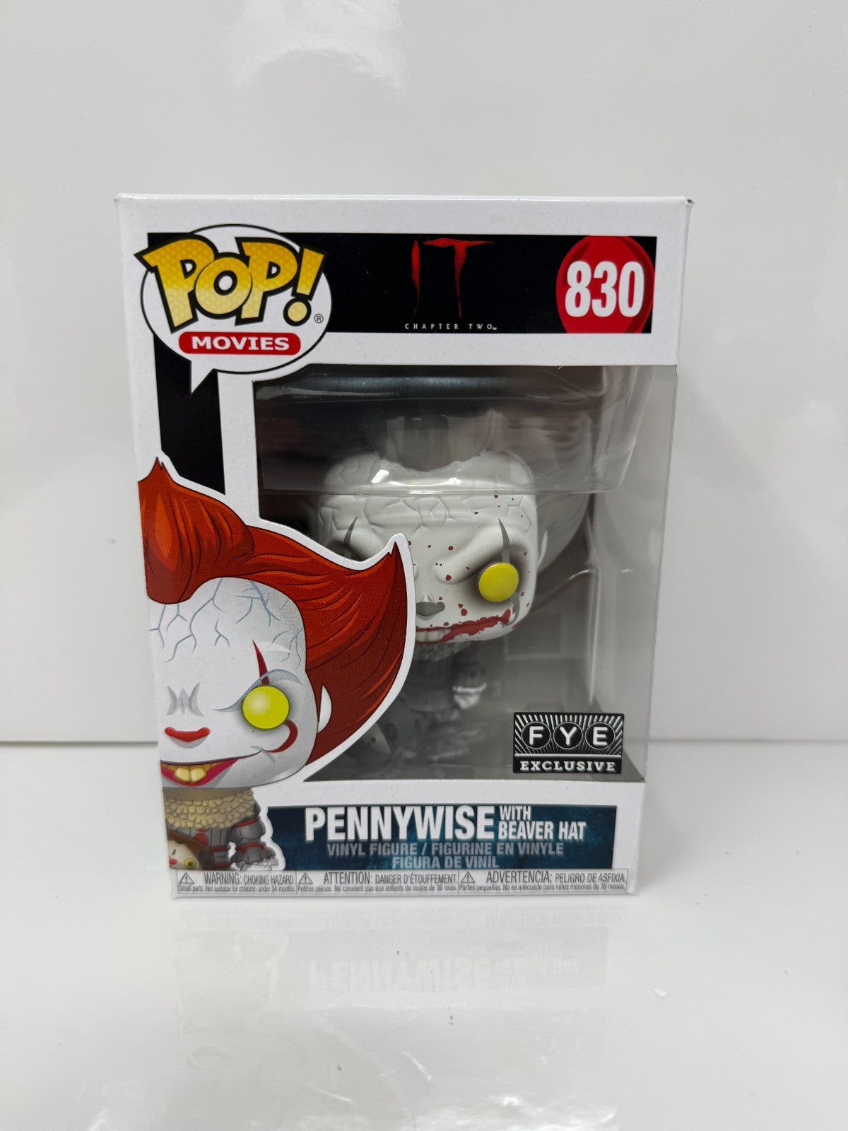Funko Pop! Movies IT #830 Pennywise with Beaver Hat FYE Vinyl Figure