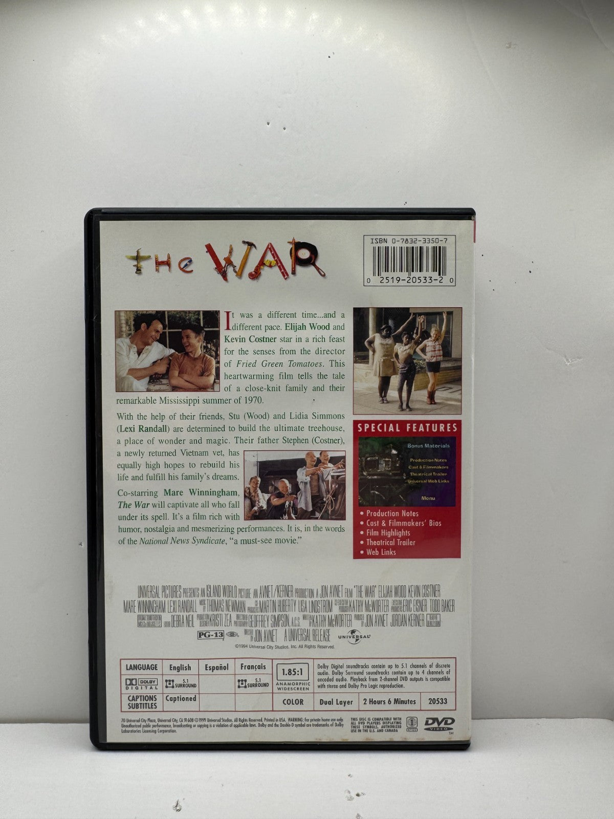 The War (DVD) Kevin Costner Family Drama