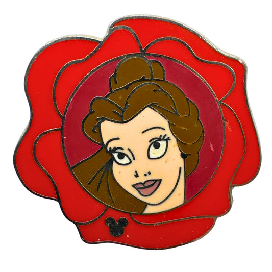WDW Disney Belle Princess Flowers Beauty and the Beast Hidden Mickey Trading Pin DC2S6