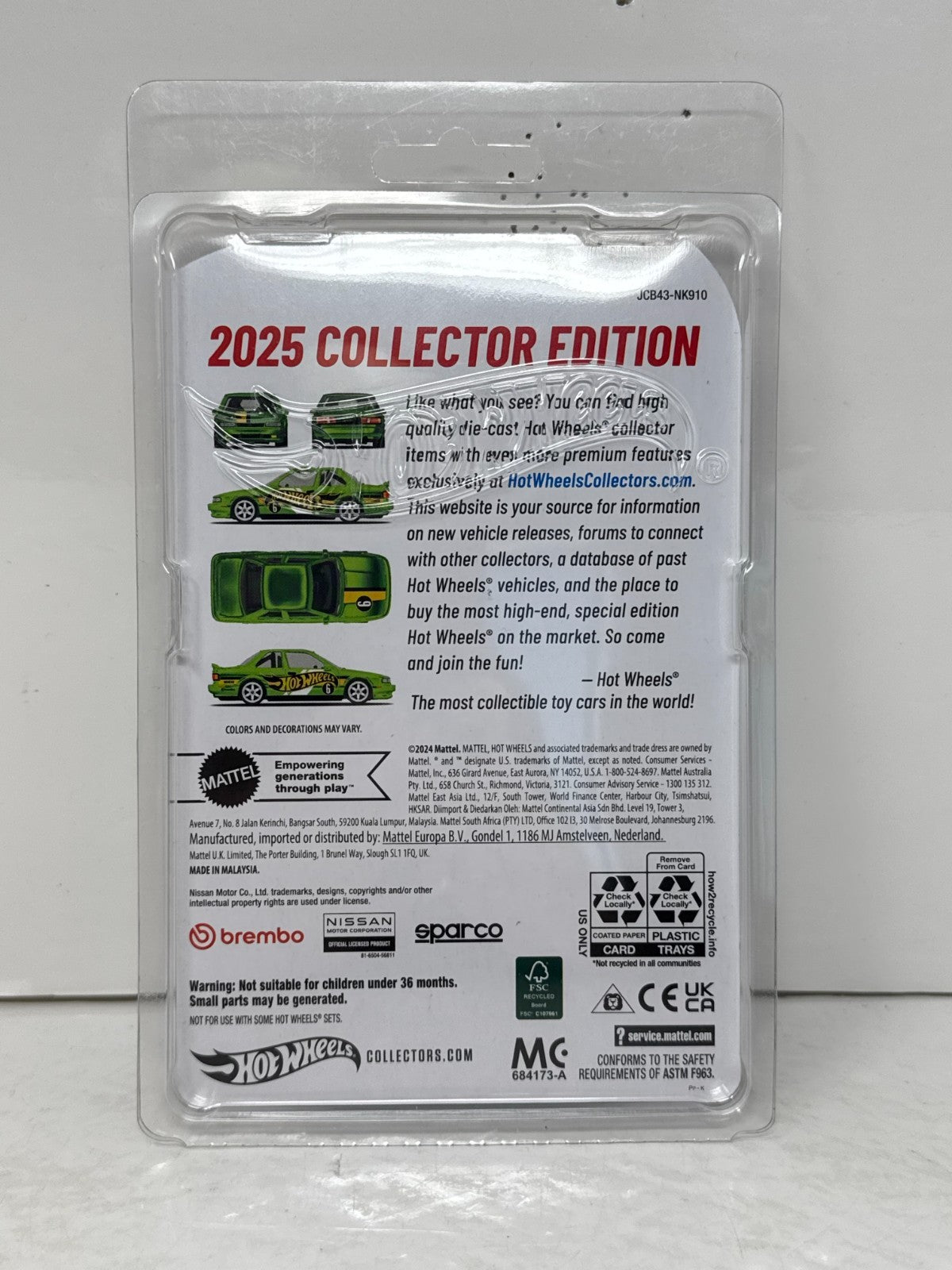 Hot Wheels 2025 Collector Edition 1991 Nissan Sentra SE-R 1:64 Diecast