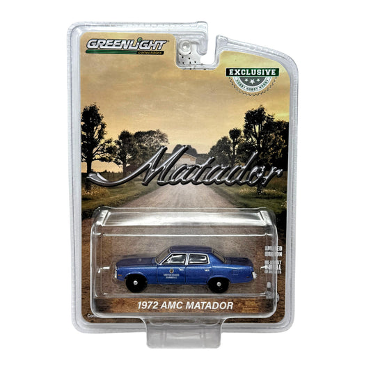 Greenlight Hobby Exclusive Matador 1972 AMC Matador U.S. Marshal 1:64 Diecast