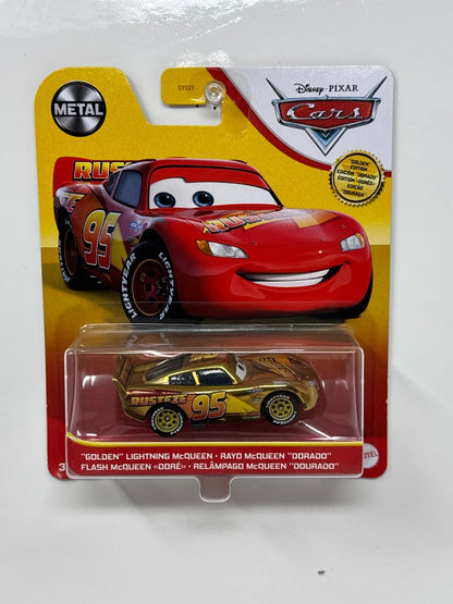Disney Pixar Cars Golden Lightning McQueen Rust-Eze Edition 1:55 Diecast