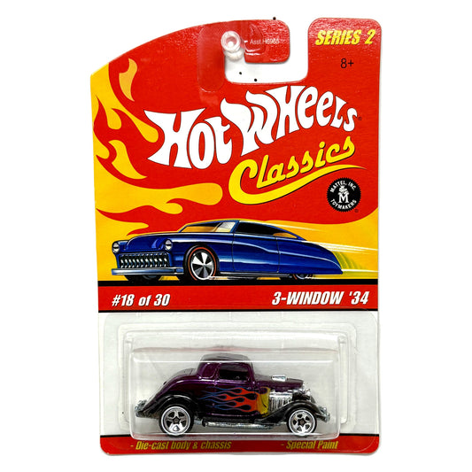Hot Wheels Classics Series 2 3-Window '34 1:64 Diecast Purple