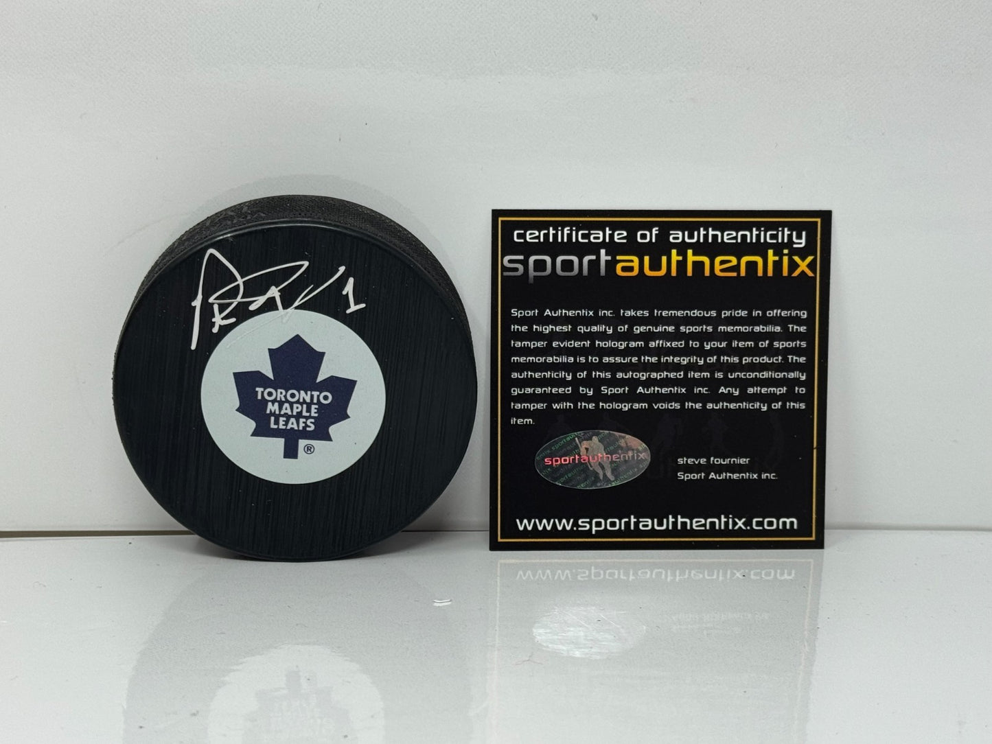 Peter Ing Toronto Maple Leafs Signed NHL Autograph Puck Silver Auto