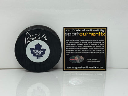 Peter Ing Toronto Maple Leafs Signed NHL Autograph Puck Silver Auto
