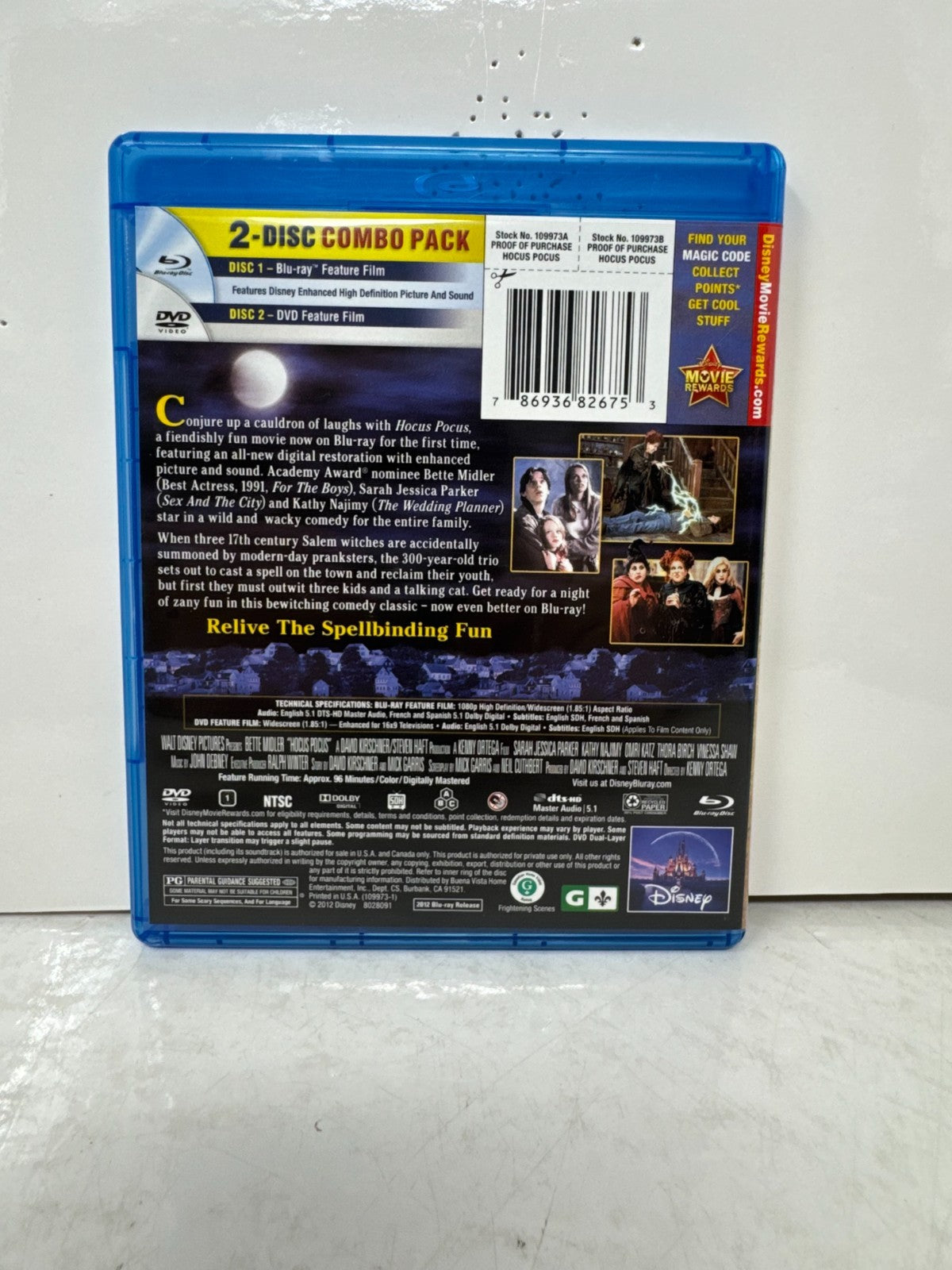 Hocus Pocus (Blu-ray) Disney Bette Midler Comedy Family Movie