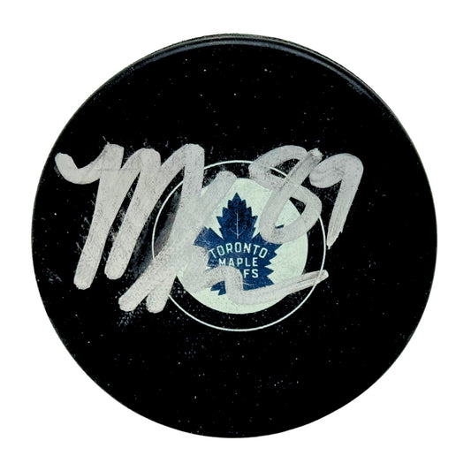 Matthew Knies Toronto Maple Leafs Signed NHL Autograph Puck Silver Auto