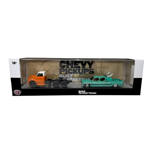 M2 Machines Chevrolet C60 Truck & 1974 Chevrolet Cheyenne Super 30 1:64 Diecast