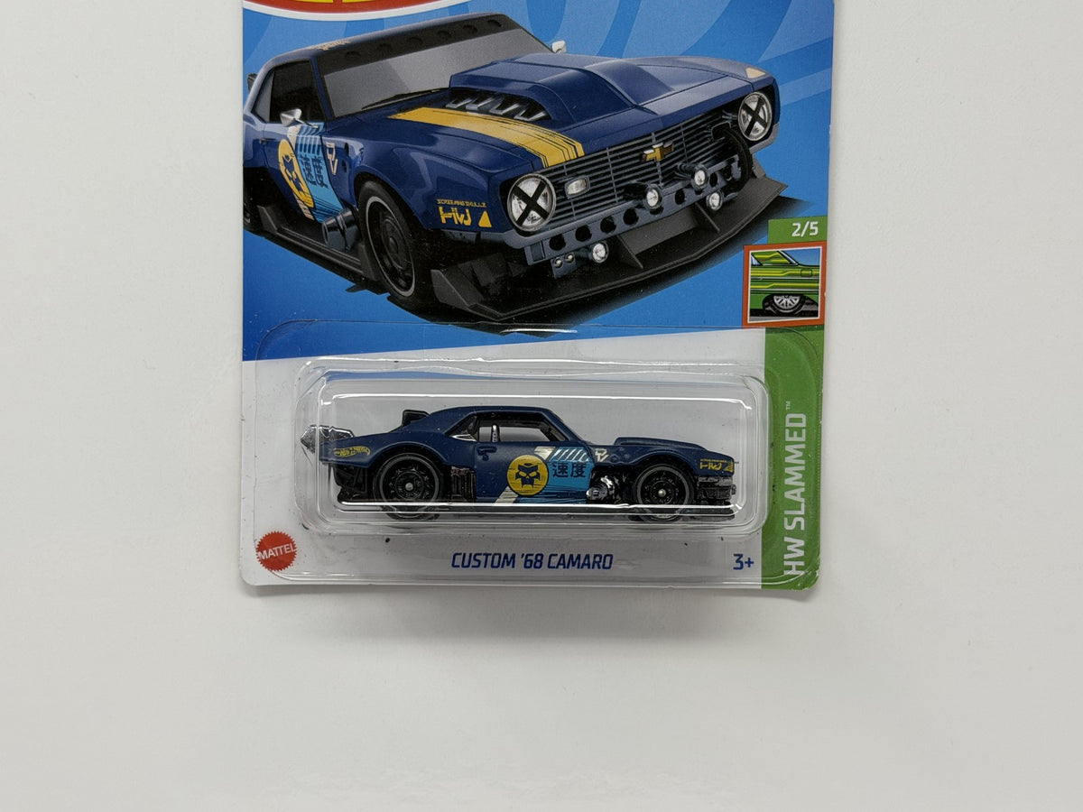Hot Wheels HW Slammed Custom 1968 Camaro 1:64 Diecast Blue