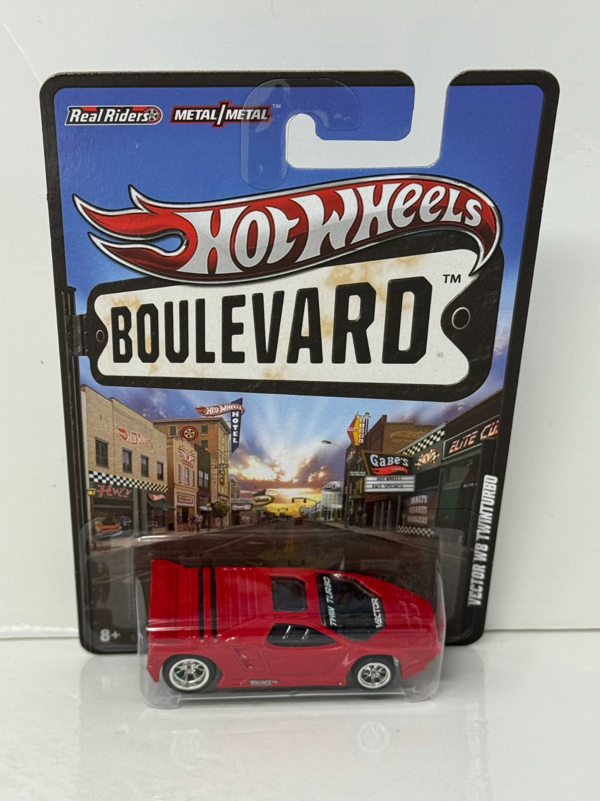 Hot Wheels Boulevard Vector W8 Twin Turbo Real Riders 1:64 Diecast