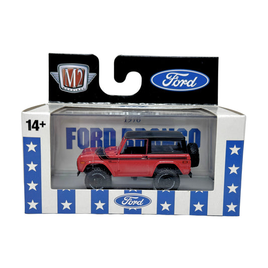 M2 Machines Ford 1976 Ford Bronco 1:64 Diecast Red