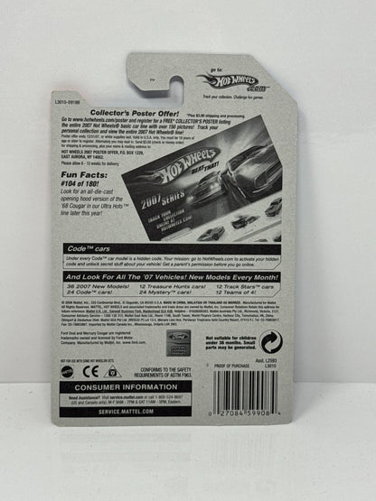 Hot Wheels Code Car 1968 Mercury Cougar 1:64 Diecast Factory Sealed