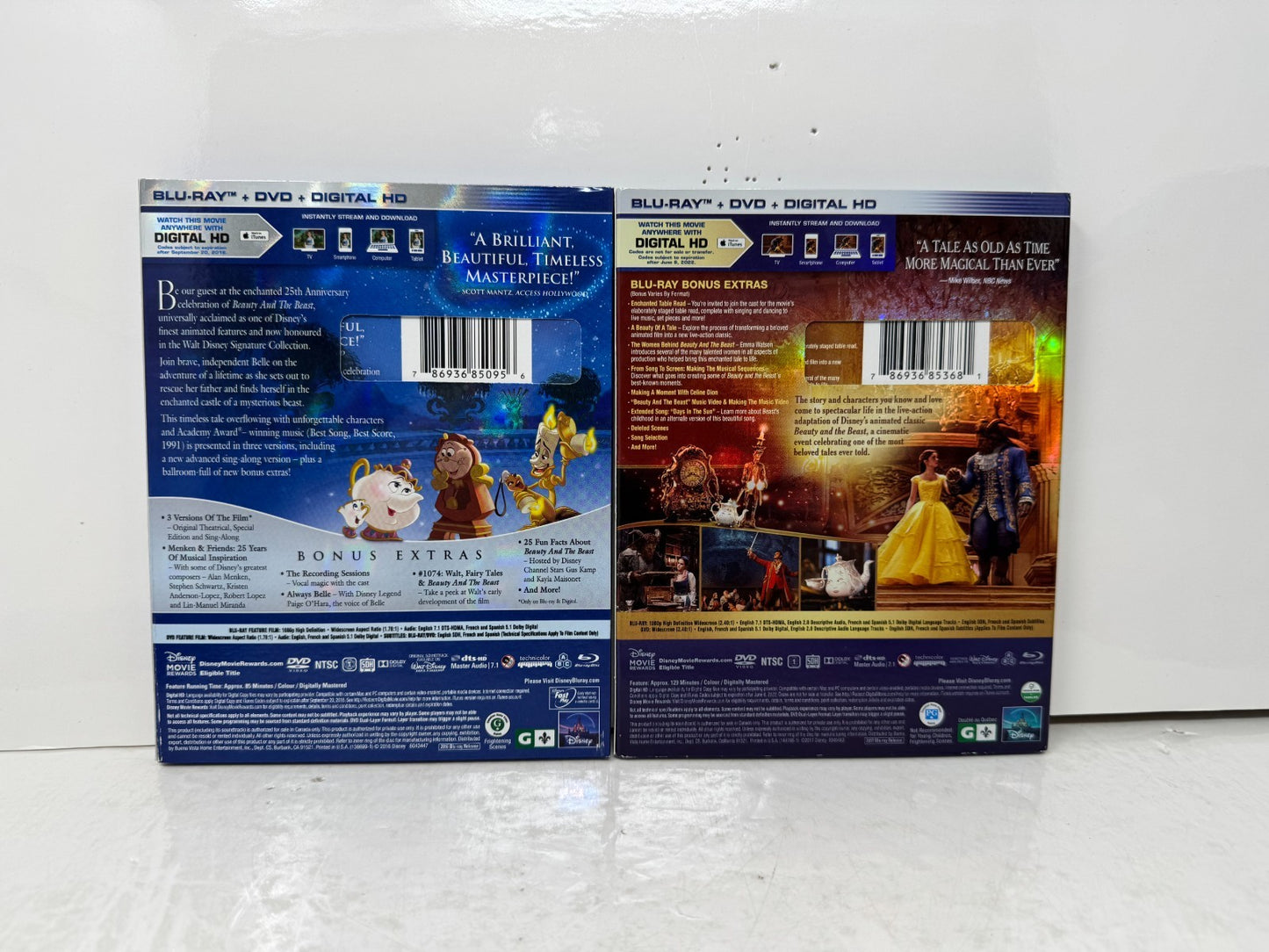 Beauty and the Beast (Blu-ray) Disney Animated & Live Action Collection