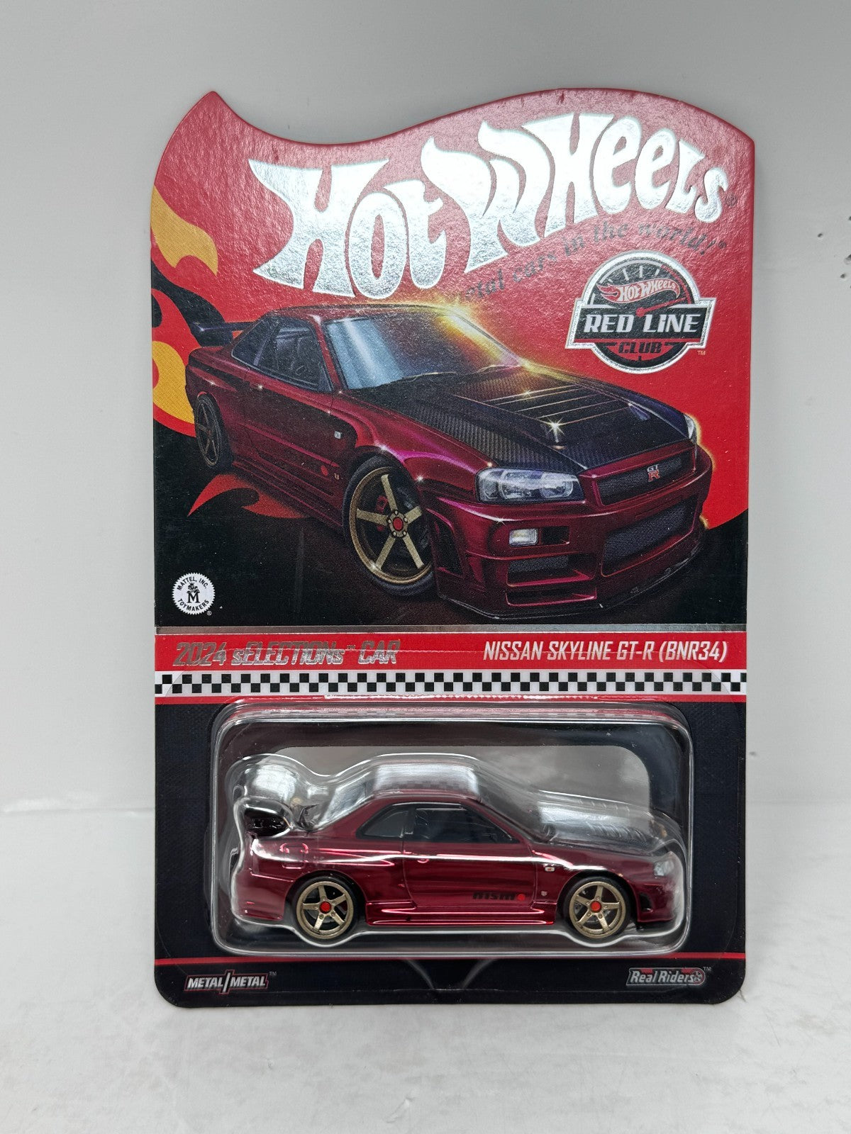 Hot Wheels RLC Red Line Club Nissan Skyline GTR (BNR34) 1:64 Diecast Red