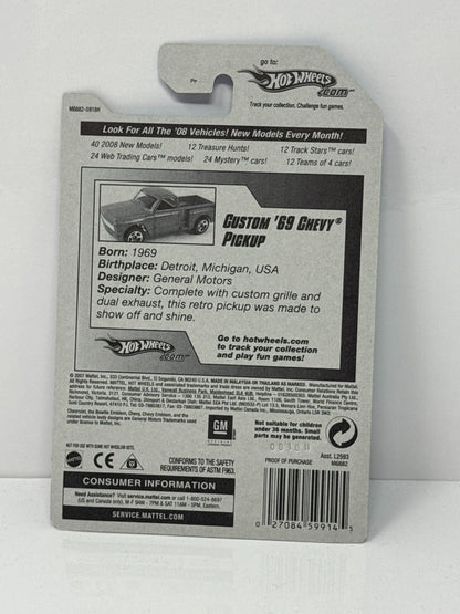 Hot Wheels Team Hot Trucks Custom 1969 Chevy Pickup 1:64 Diecast Factory Sealed