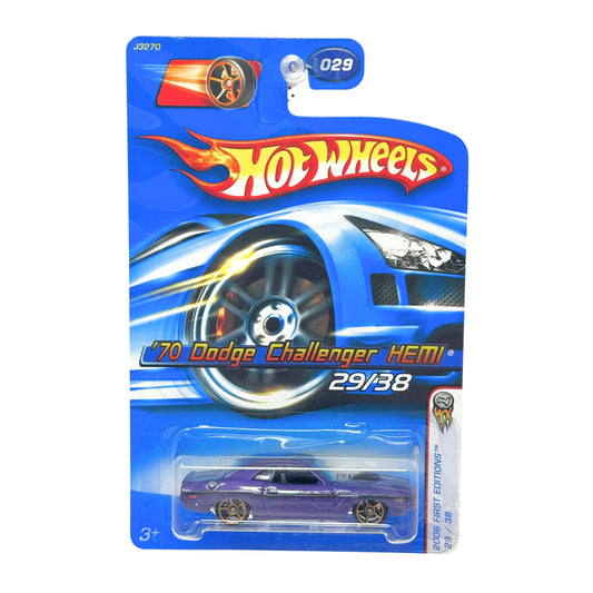 Hot Wheels First Editions 1970 Dodge Challenger HEMI 1:64 Diecast Purple V2