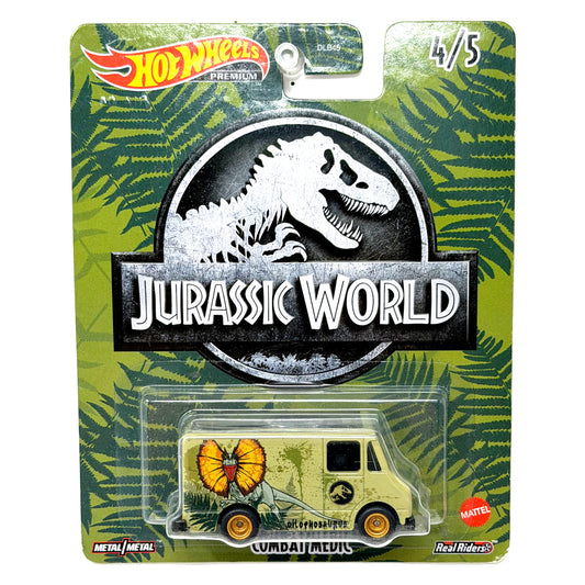 Hot Wheels Premium Jurassic World Combat Medic 1:64 Diecast Real Riders