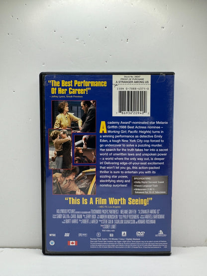 A Stranger Among Us (DVD) Melanie Griffith Crime