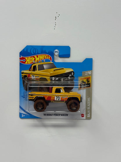 Hot Wheels Baja Blazers 1970 Dodge Power Wagon 1:64 Diecast Short Card