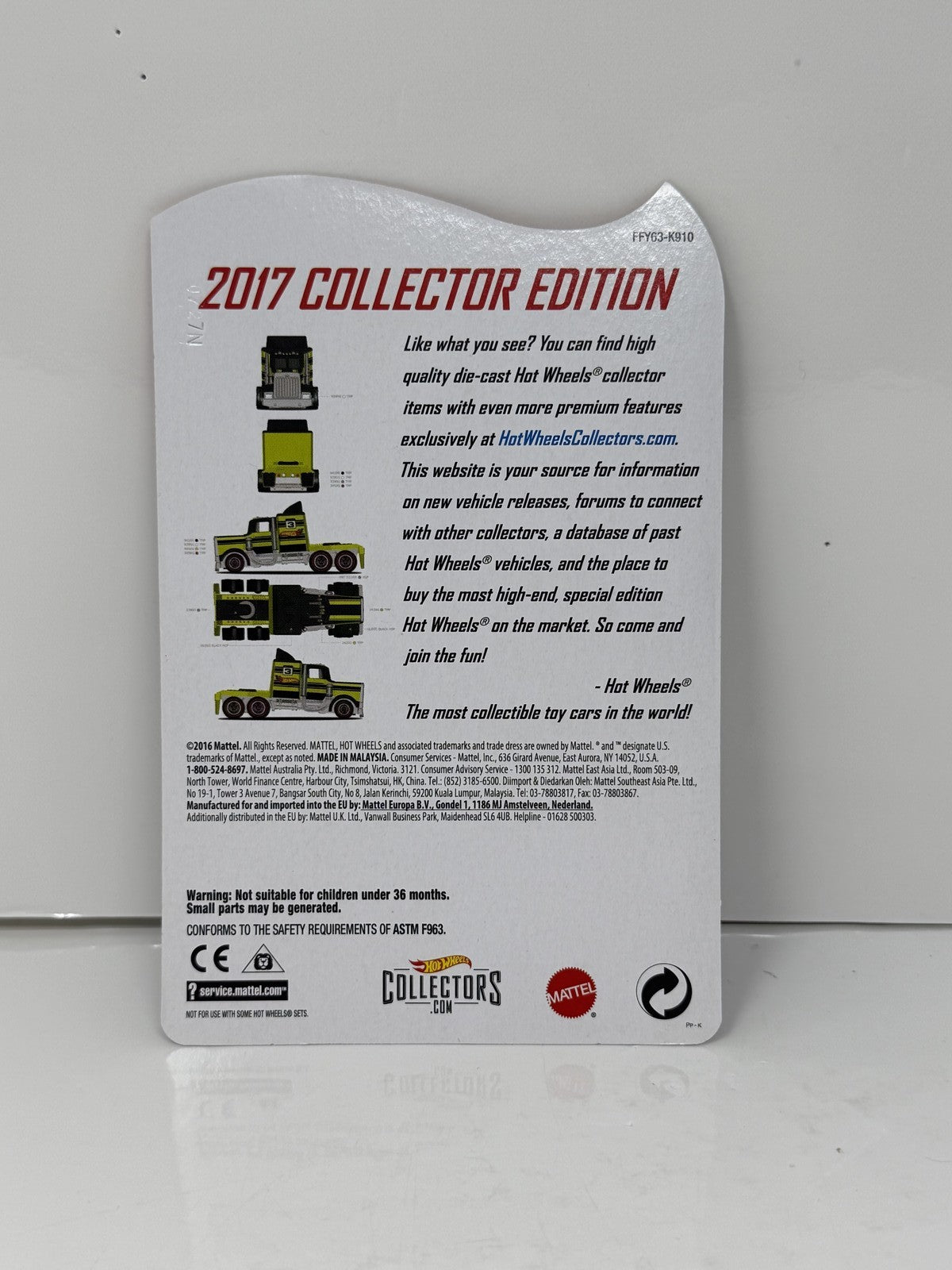 Hot Wheels 2017 Collector Edition Long Gone Toys 'R' Us Mail In 1:64 Diecast