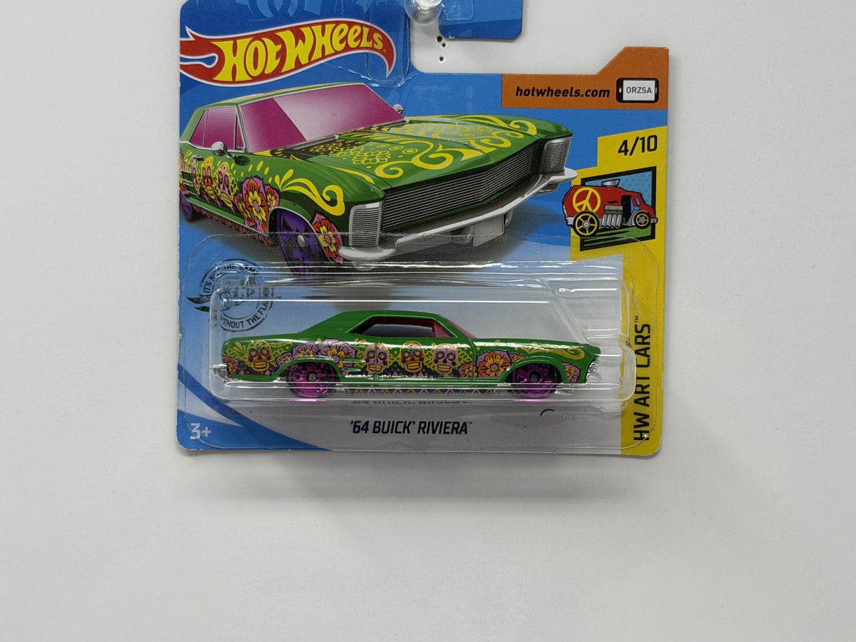 Hot Wheels HW Art Cars 1964 Buick Riviera 1:64 Diecast Green Short Card