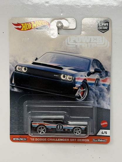 Hot Wheels Premium Power Trip 2018 Dodge Challenger SRT Demon 1:64 Diecast