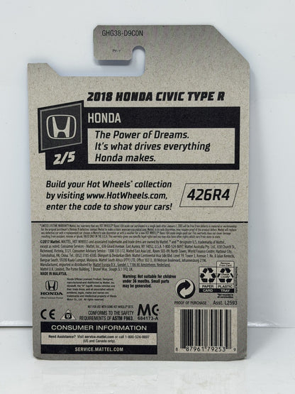 Hot Wheels ZAMAC Honda 2018 Honda Civic Type R 1:64 Diecast