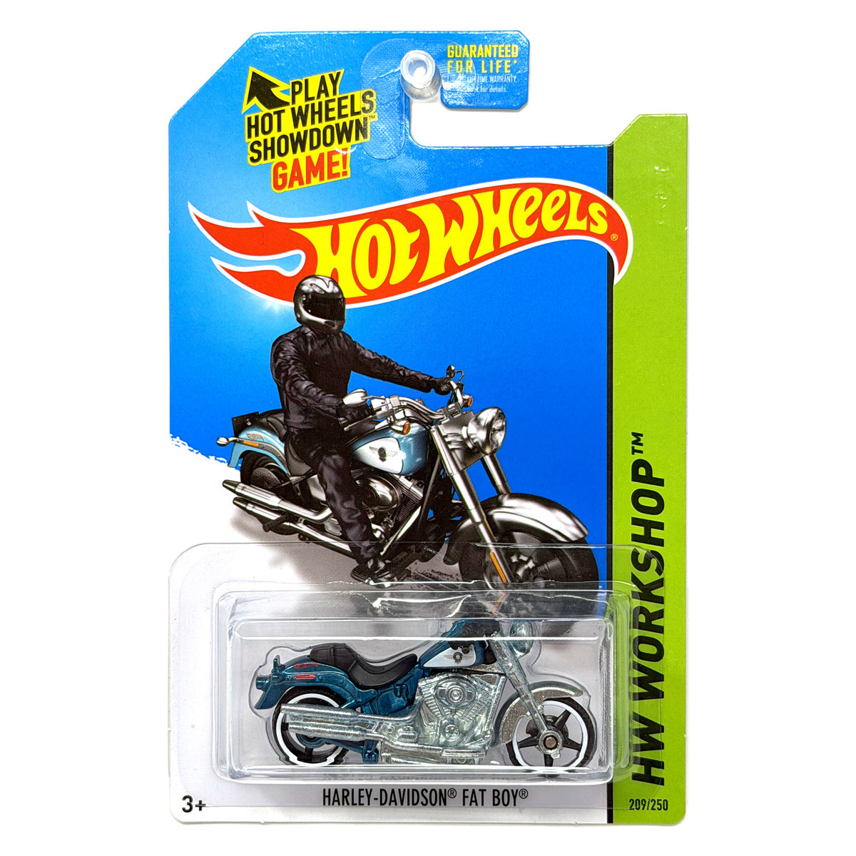 Hot Wheels Super Treasure Hunt Harley-Davidson Fat Boy Garage 1:64 Diecast STH