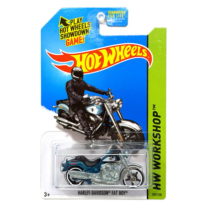 Hot Wheels Super Treasure Hunt Harley-Davidson Fat Boy Garage 1:64 Diecast STH