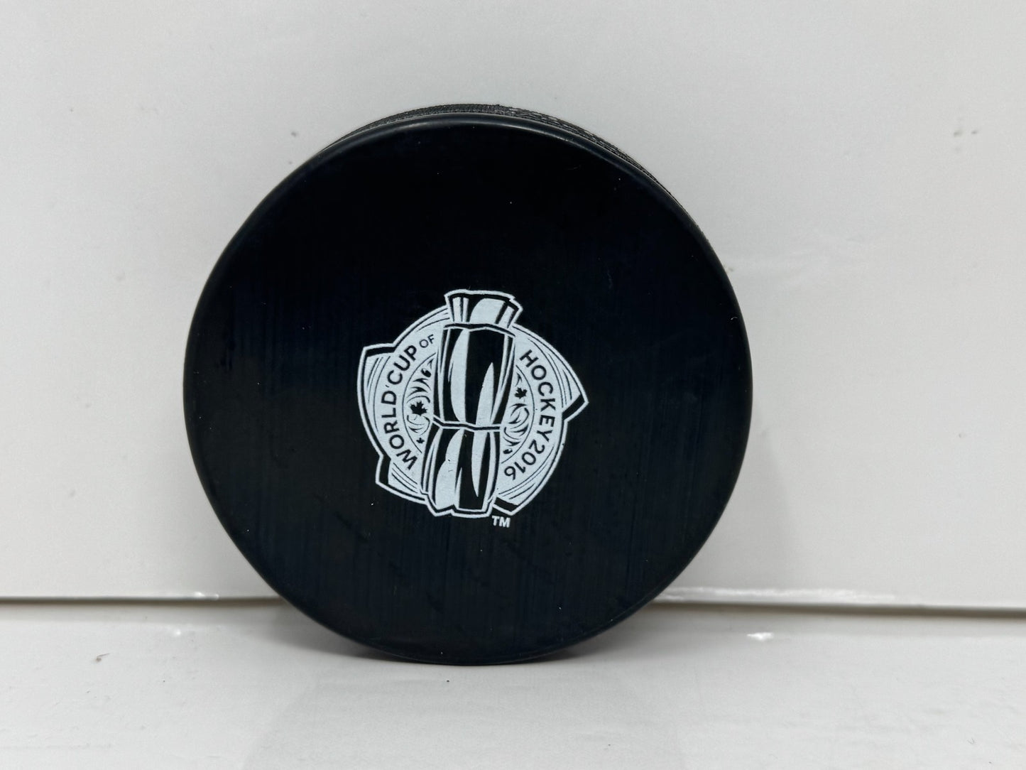 Stan Bowman World Cup of Hockey Signed NHL Autograph Puck Gold Auto