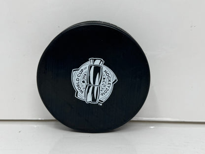 Stan Bowman World Cup of Hockey Signed NHL Autograph Puck Gold Auto