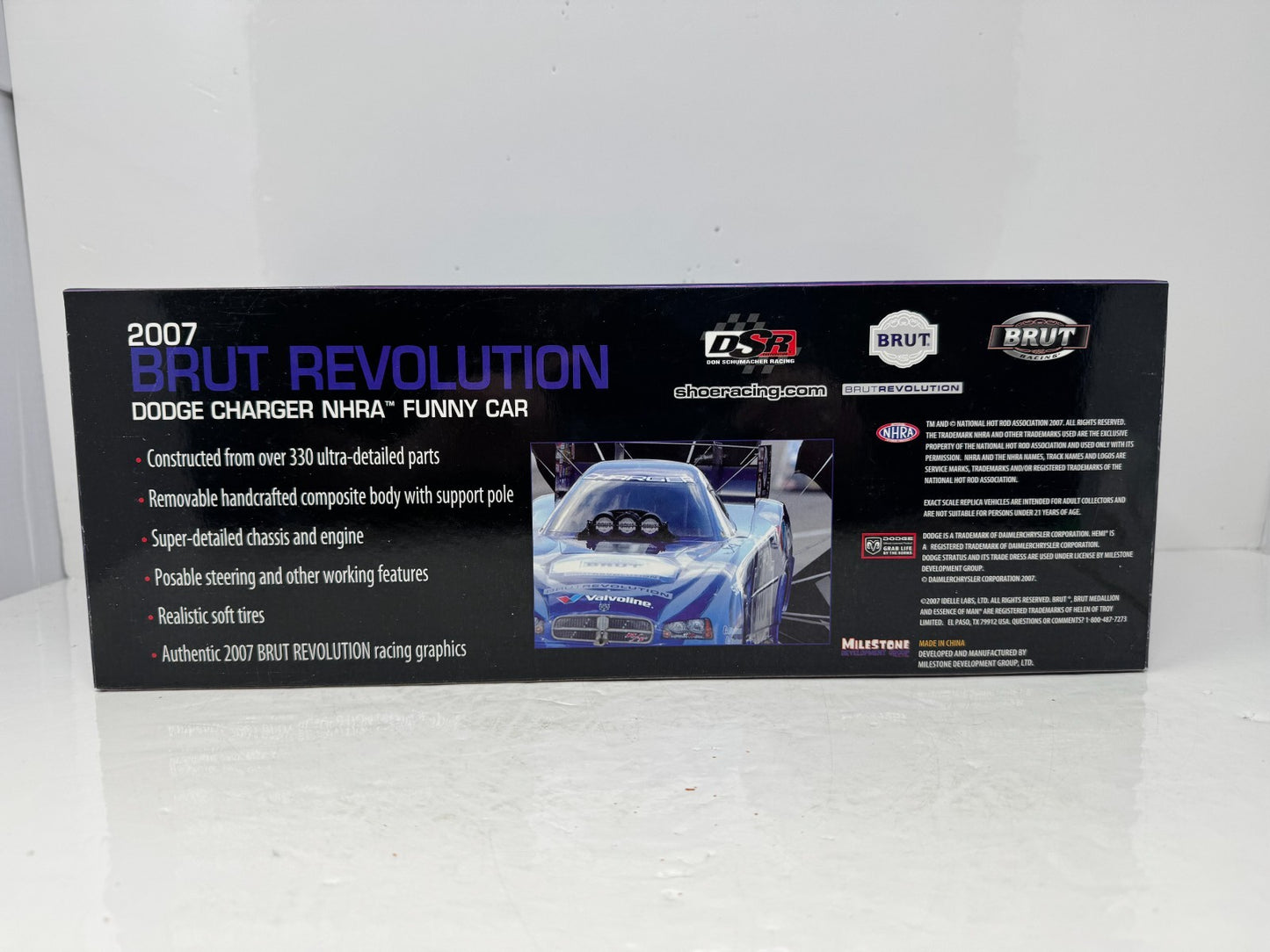 Milestone Ron Capps NHRA Brut Revolution Dodge Charger Funny Car 1:16 Scale