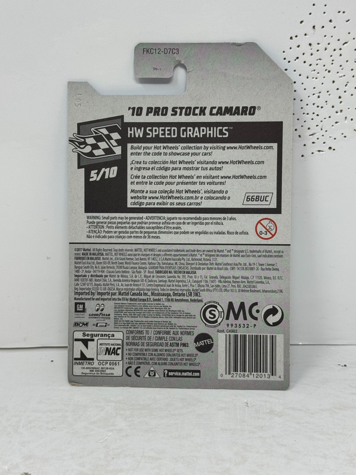 Hot Wheels HW Speed Graphics 2010 Pro Stock Camaro 1:64 Diecast BASE ERROR