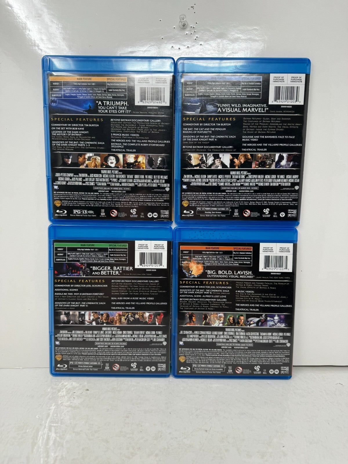 Batman Motion Picture Anthology (Blu-ray) Michael Keaton Movie Collection